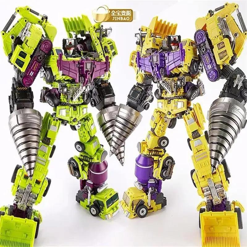 40 см JINBAO 6-в-1 Трансформация Огромный Строительный Транспорт Фигурка Jinbao Devastator Игрушки Подарок