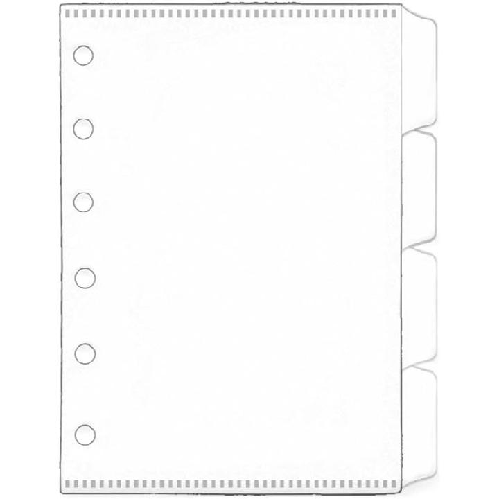 Mogoostry A5 Binder Pocket 7-Tab Binder Dividers Index Pocket Dividers for 6 Ring Binder 1/7 Cut Black Plastic Sheets Protectors, Pack of 2 Sets, 14