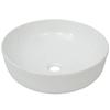 VidaXL Round Ceramic Sink White 41.5x13.5 Cm Countertop Basin Bathroom 142337