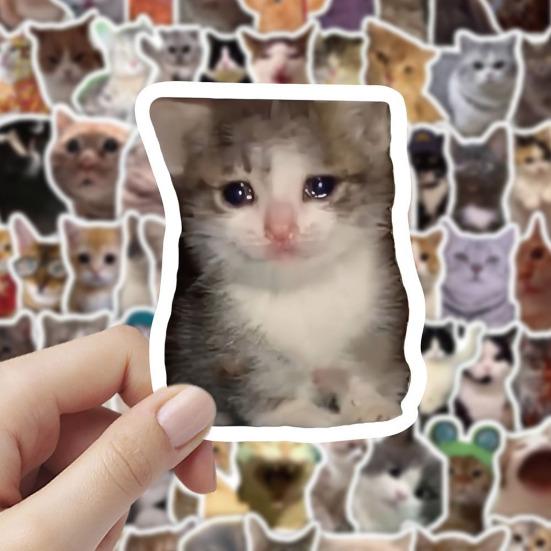 100 шт. милых наклеек с котами для детей, мальчиков, девочек, водонепроницаемые наклейки с котами для ноутбука, скейтборда, багажа, бампера автомобиля, бутылки с водой, декор