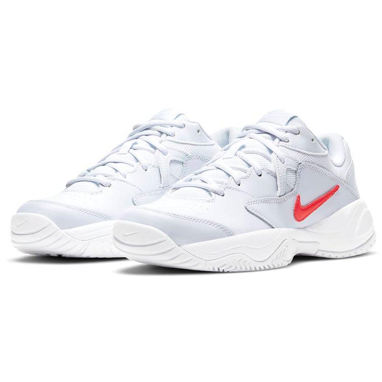 Nike Court Lite 2 Football Grey Bright Crimson Женские AR8838-005