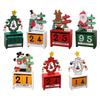 Xmas Wooden Advent Calendar Countdown Number Display Tabletop Block Ornament for Holiday Home Office Decor