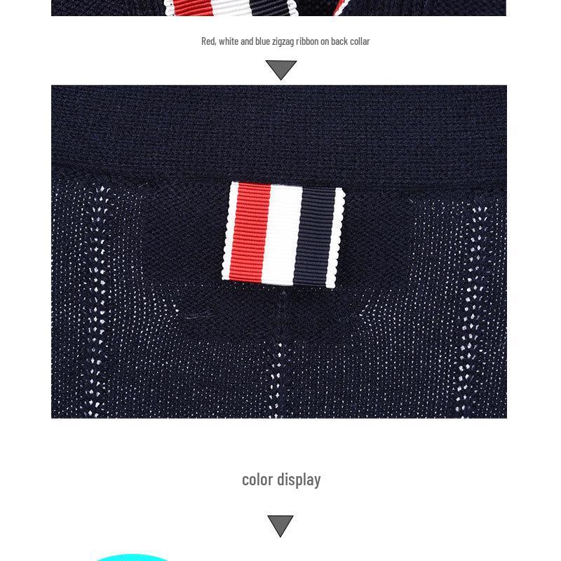 Мужской осенний кардиган из шерсти в полоску в корейском стиле 2025