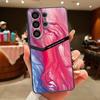 Акварельный мраморный чехол для Samsung S26 S25 Ultra S24 Plus S23 FE S22 Ultra A55 A56 A17 A37 A57 5G Гибридный чехол из ТПУ+ПК с ощущением кожи Магнитный чехол для телефона