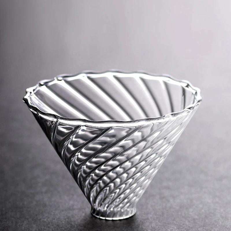 Waisted Glass Coffee Sharing Pot with Handle Large Capacity Heat-resistant Hand Brewing Pot Thickened Household Coffee Pot