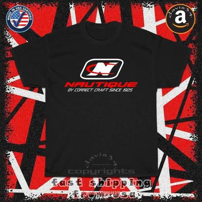 New Nautique Luxury Boats Logo T Shirt American Unisexs Vintage Top For Everyday Wear Casual Versatile Streetwear Vintage