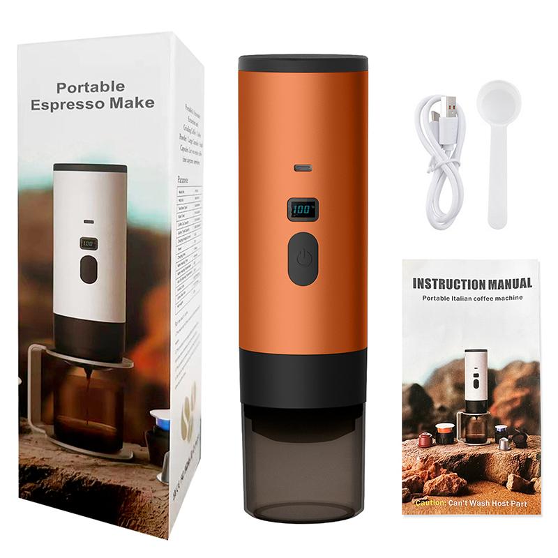 Портативная электрическая кофеварка 3-в-1, капсульная кофемолка, дорожная кофеварка с беспроводным подогревом для автомобиля, дома, кемпинга