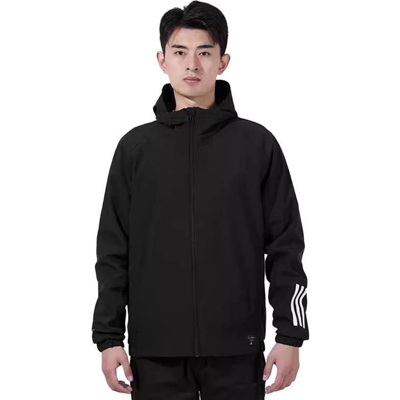 Adidas Running Training Hooded Jacket Men Outerwear Black H40880