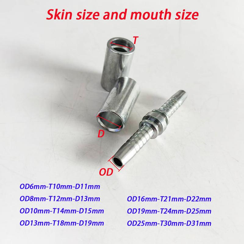 Carbon Steel Hydraulic Hose Joint 6-25mm Galvanized Pipe Connector High Pressure Leak-Proof Docking Fitting for Pipeline System