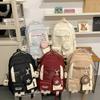Школьный рюкзак большого объема в студенческом стиле, цветовое сочетание, для ученика средней школы, корейская версия, повседневный рюкзак