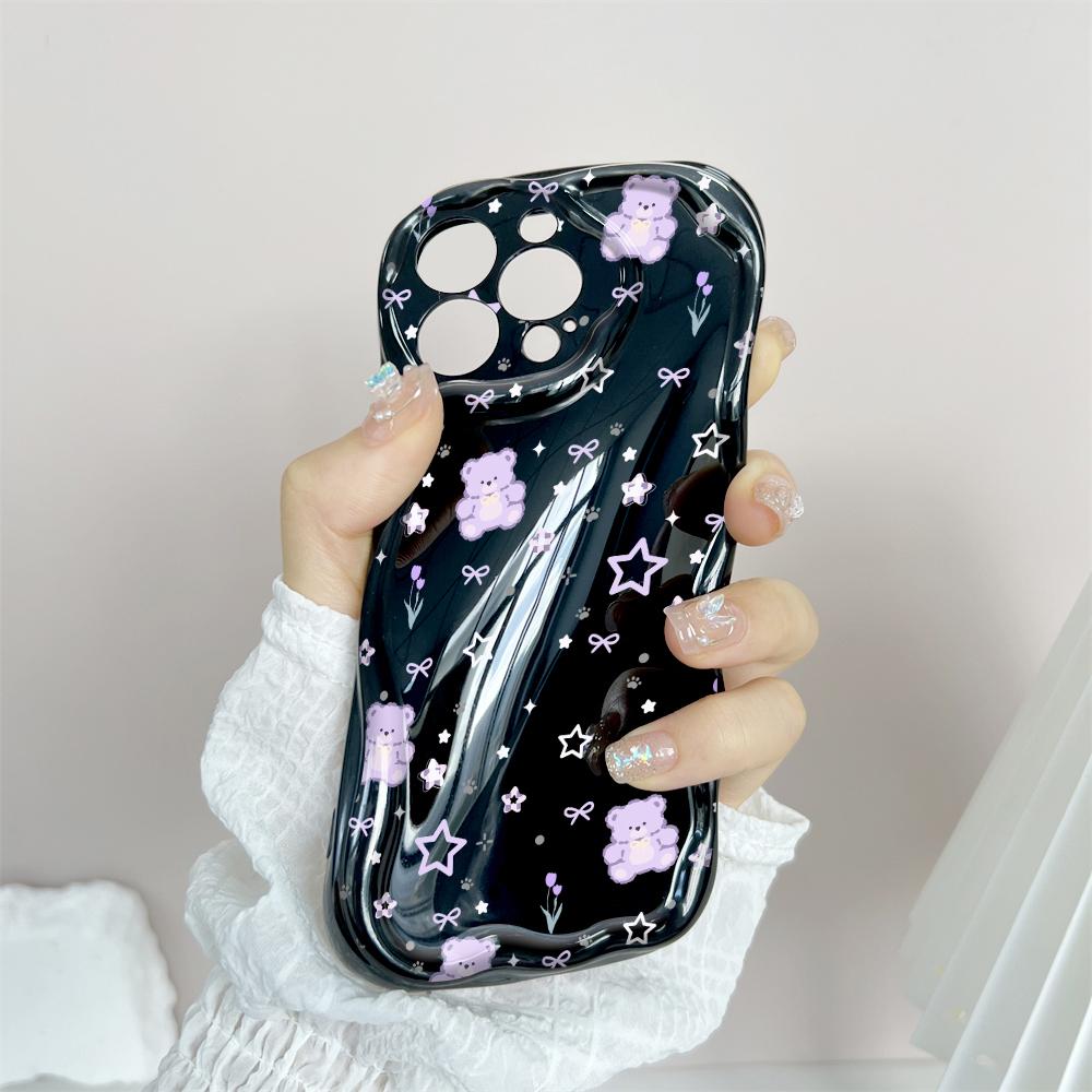 Мультяшный узор кремовая текстура чехол волнистый край мягкий силиконовый чехол для телефона чехол для iPhone Samsung Huawei Honor Xiaomi Redmi Infinix Tecno