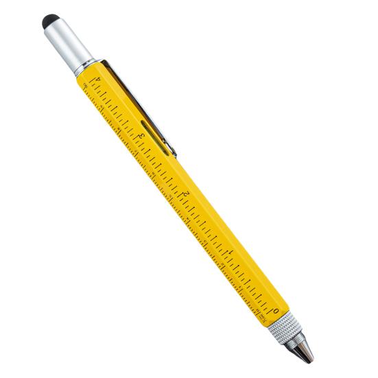 Емкостная ручка-инструмент 6 в 1 прочная стойкая шкала чернил дизайн канцелярские принадлежности