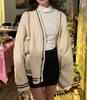 Женский вязаный кардиган Off-White с рукавами летучая мышь - Элегантный свитер с длинным рукавом для осени/зимы