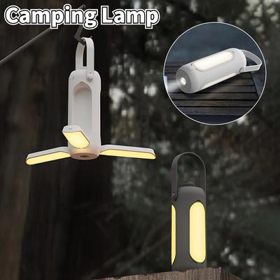 Портативные складные светодиодные кемпинговые фонари, уличная USB-перезаряжаемая лампочка, палаточная лампа, лагерь, на открытом воздухе, для пеших прогулок, аварийный фонарь