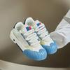 Fashion Women Sneakers Lace Up Casual Sports Shoes Mixed Colors Design Thick Bottom Vulcanized Shoes Outdoor Running Cute Shoes Female