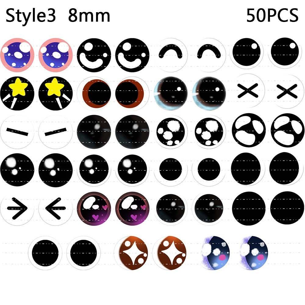 50 шт./25 пар Горячее время Аксессуары с драгоценными камнями Глаза животных Сделай сам Поделки Стеклянные глаза кукол Кукольные глазные яблоки