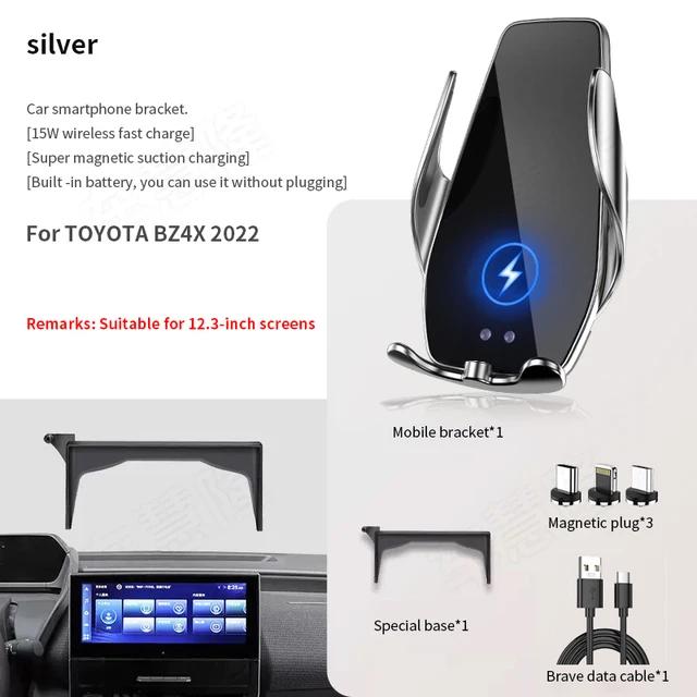 for Toyota BZ4X for Subaru Solterra Car Mobile Phone Holder Screen Navigation Bracket Magnetic New Energy Wireless Charging