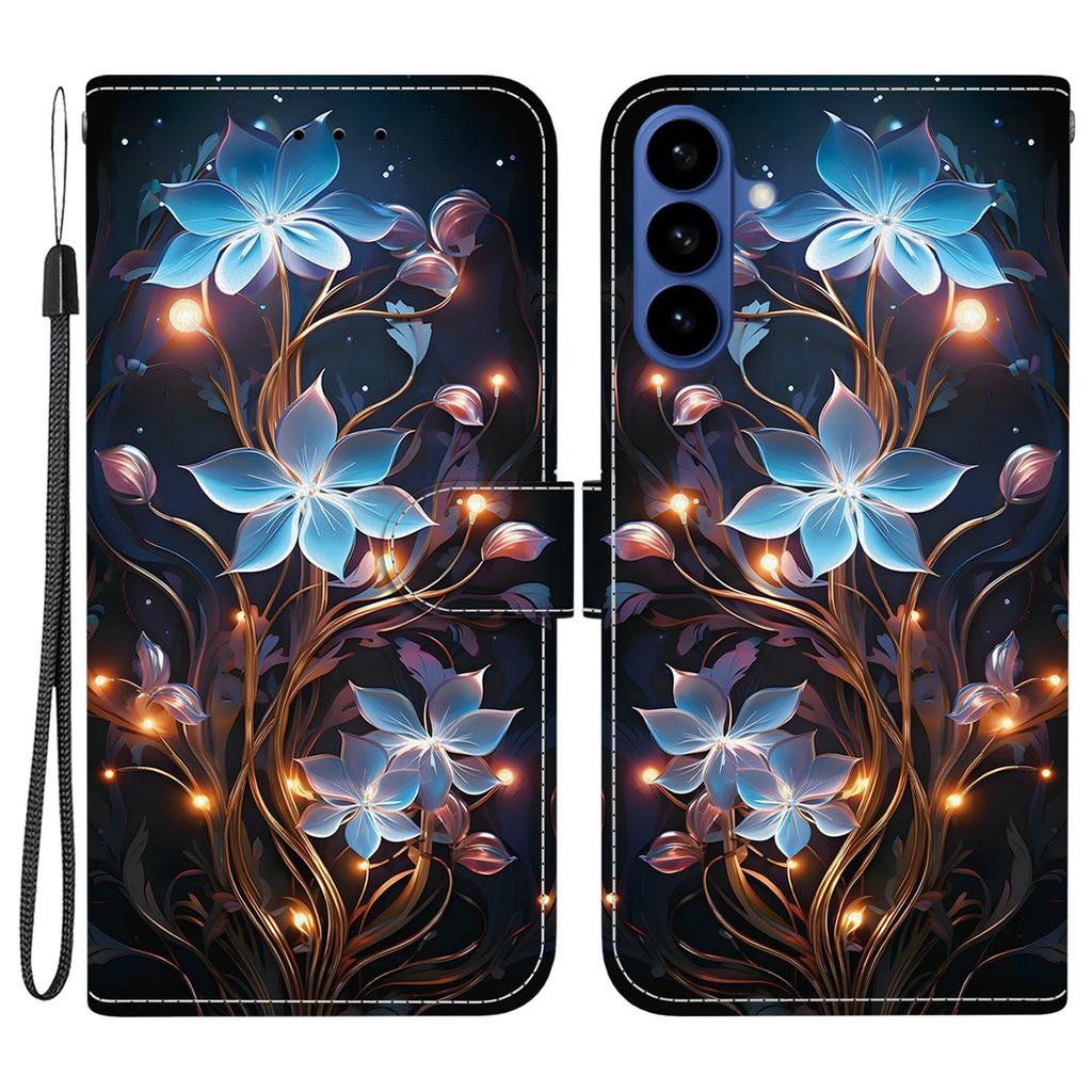 For Samsung Galaxy S26+ Case Pattern Printing Leather Flip Wallet Phone Cover with Lanyard