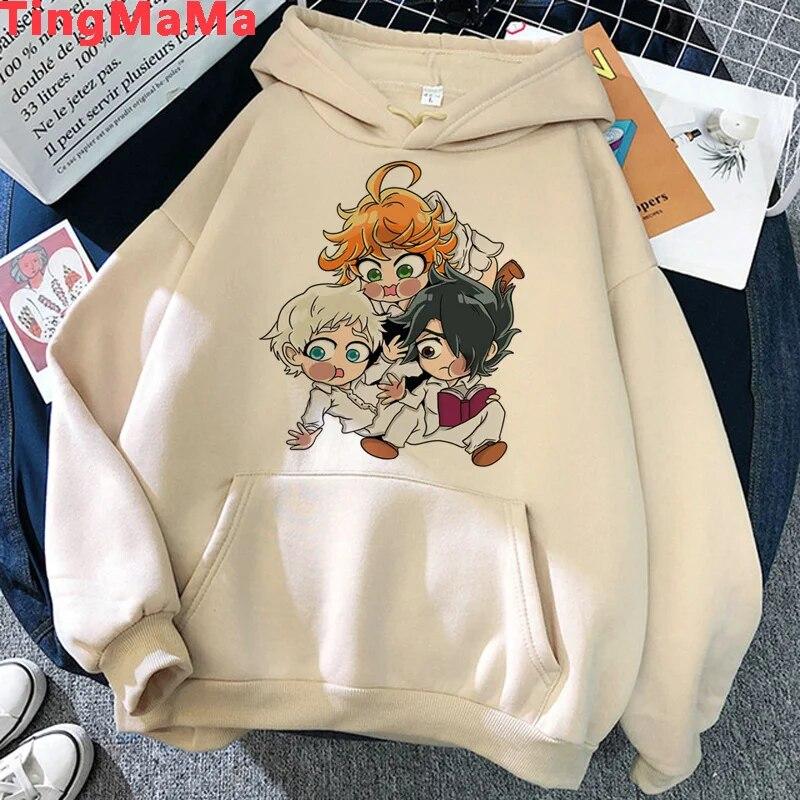 The Promise Neverland Hoodies Unisex Harajuku Y2k Aesthetic Anime Graphic Unisex Sweatshirts Anime Korea Unisex Hoodie