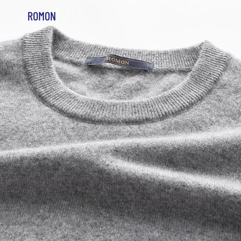 Romons Men's Pure Cashmere Round Neck Sweater