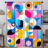 Мемфис Геометрия Современные Шторы Для Гостиной Для Камеры Шторы Раздела Затемняющие Шторы Домашний Интерьер Шторы 2 Части Ребенок