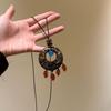 Retro Coconut Shell Resin Pendant Necklace - Creative, Trendy & Versatile Design