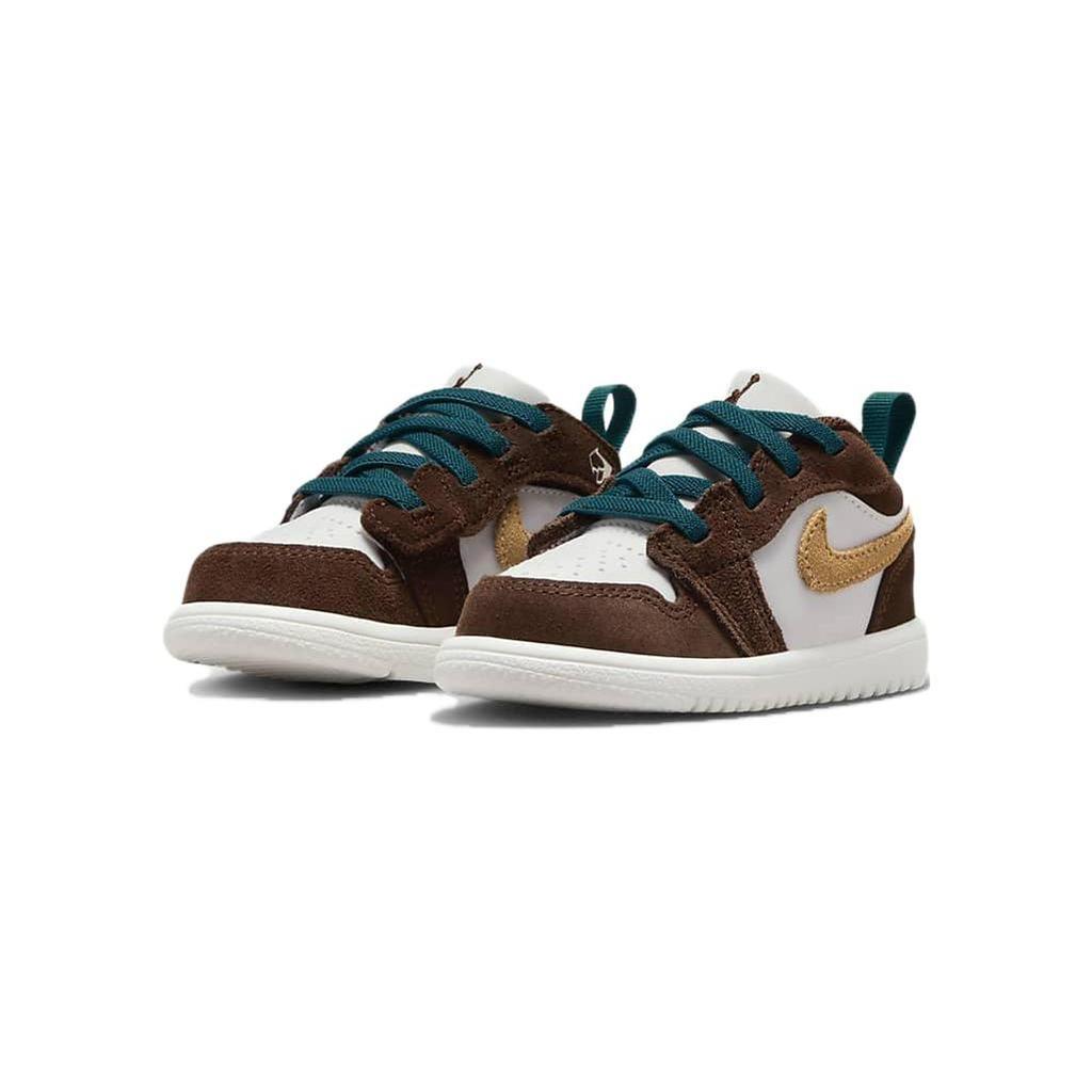Jordan Air Jordan 1 Low Alt SE Slip Resistant Abrasion Resistant Low top Toddler Shoes Yellow Brown Infant Toddler (Unisex)
