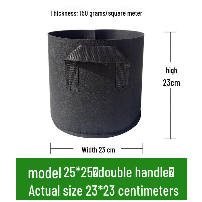 Extra-Large Black Non-Woven Fabric Grow Bags for Plants and Trees - Thickened Nutrient Pots and Seedling Bags