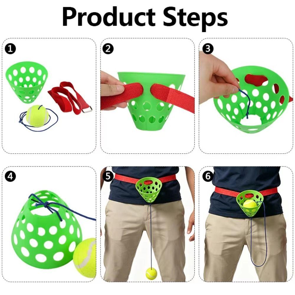 Eye Waist Coordination Swing Bucket Game Interactive Catch Balls Swinging Ball Game Outdoor Toy
