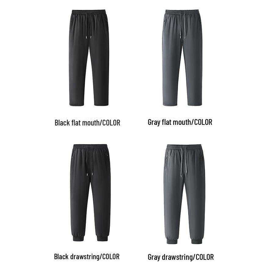 Зимние теплые свободные повседневные брюки с наколенниками для людей среднего и пожилого возраста