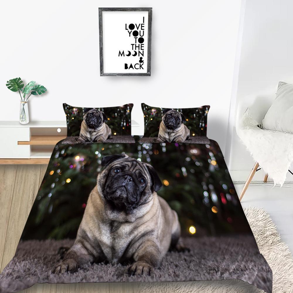 Новая мода, чехол для постельного белья для собак, костюм с рисунком домашних животных, домашний текстиль, комплект постельного белья, пододеяльник, роскошный комплект пододеяльников королевского размера