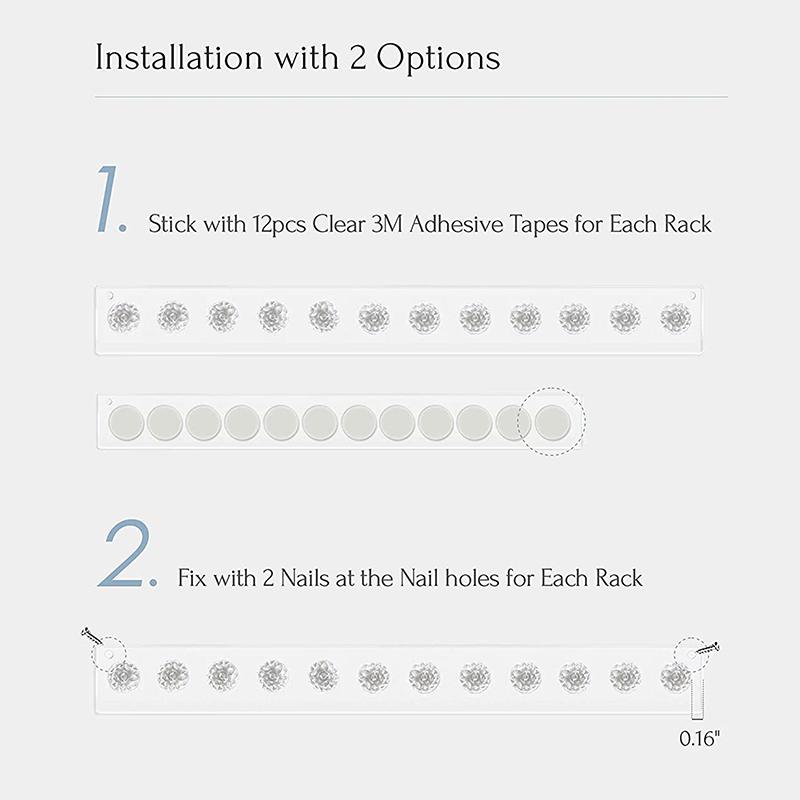 Прозрачная акриловая стойка для хранения ювелирных изделий, настенные держатели и органайзеры для ювелирных изделий, организация хранения и коллекционирования в доме