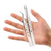 Curved Straight Tip Electronics Industrial Tweezers Repair Hand Tools  Eyelash Nail Enhancement