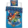 DC Comics Super Heroes Cotton Children's Bedding Set - DC Comics - Blue - 140 X 200 Cm - Pillowcase 65 X 65 Cm