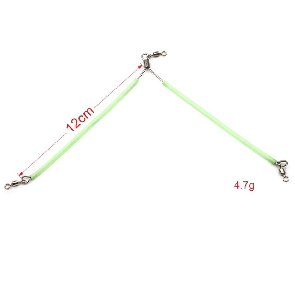 5PCS Luminous Fishing Balance Connector Trident Swivel Fishing Connector Saltwater