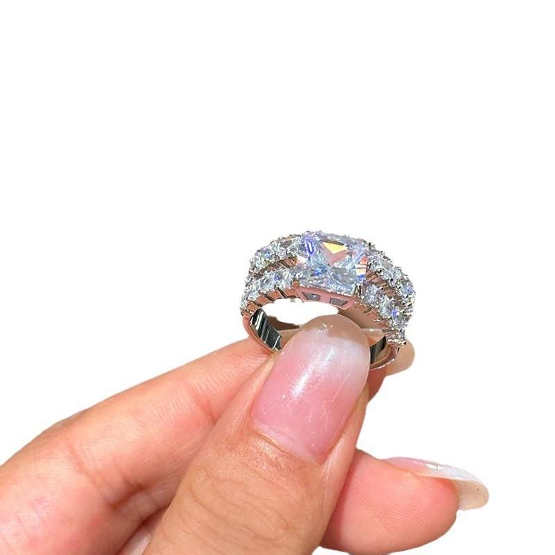 Серебряное кольцо с цирконом в форме капли воды в корейском стиле для женщин, модный аксессуар