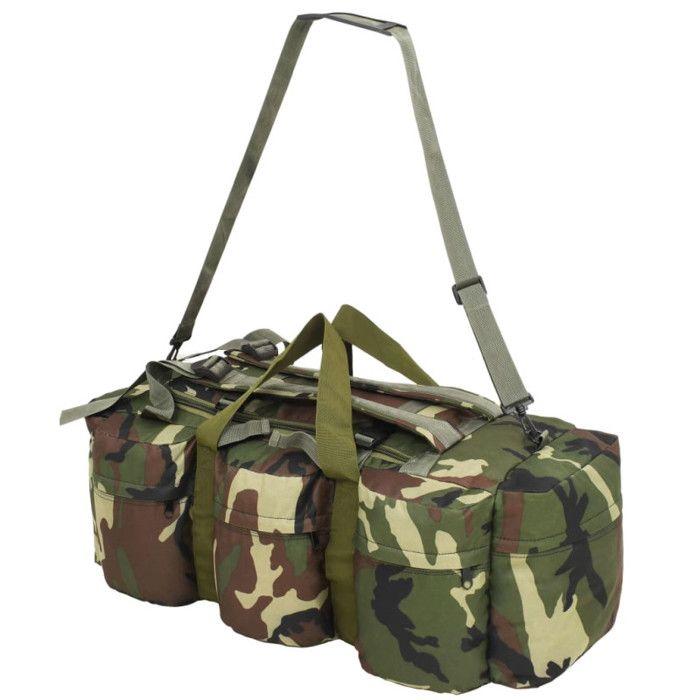 Sports Bag - vidaXL - 3-in-1 - 120 L - Camouflage - Waterproof
