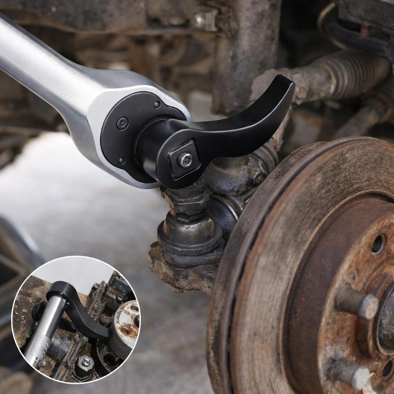 Angle Type Half Axle Disassembly Tool,Drive Pry bar Adapter used for Open-end Wrenches,Disassembling Axles Repair Tool