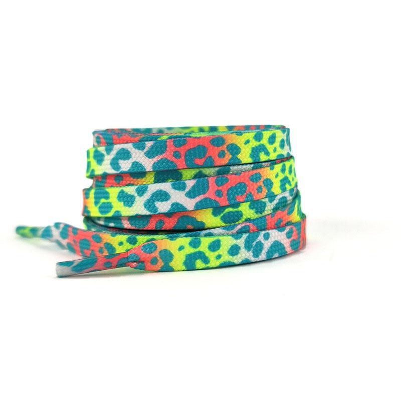 Модные плоские шнурки для кроссовок Цвет Леопардовый принт Тай-дай Градиент Веревка для шнурков Мужские Женские для AF1 AJ1 Холщовые шнурки для обуви