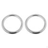 2 Stainless Hammock To Attach Rings - Silver, 5 X 35mm