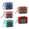 Miniature Retro Recorders Tape Keychains Cute Cassettes Player Design with Builts In Music Box and Recording Feature
