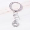 Fashion Charms 26 English Letters A-Z Alphabet Keychain Crystal Rhinestones Alloy Key Rings Gift for Handbag Jewelry DIY