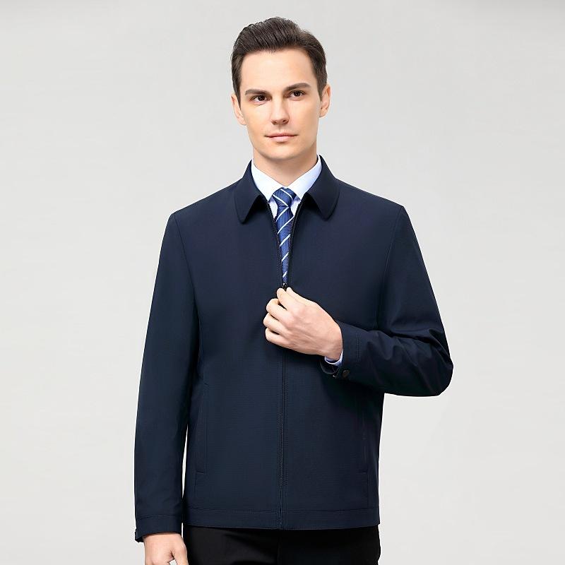 Мужской пиджак с лацканами, осенняя новинка, деловой повседневный пиджак для мужчин среднего возраста, мужские топы