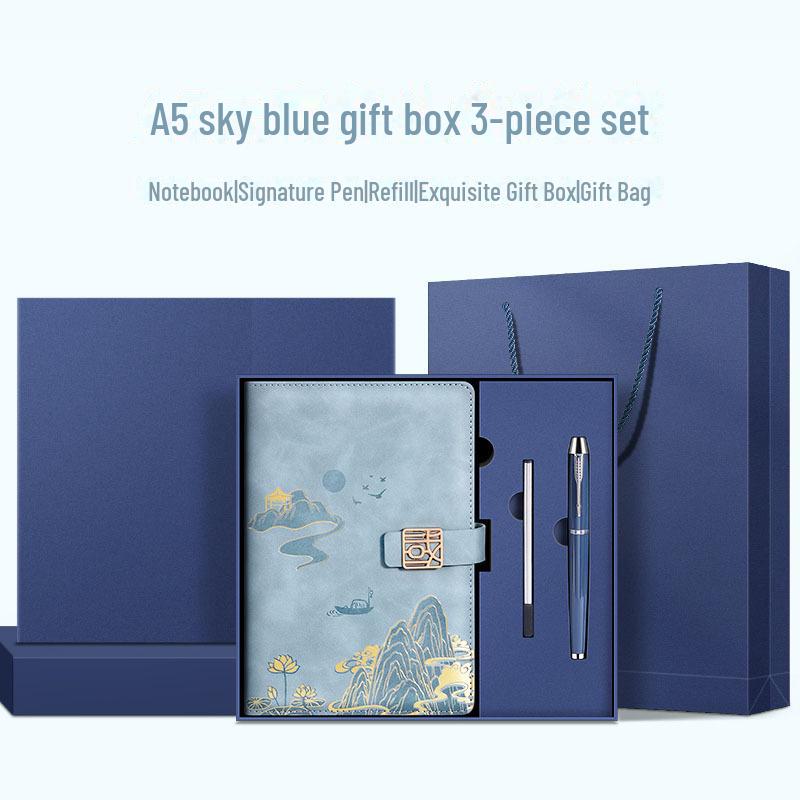 Подарочный набор из блокнотов формата А5 «Культура и творчество» — сувенир в китайском стиле с индивидуальным логотипом