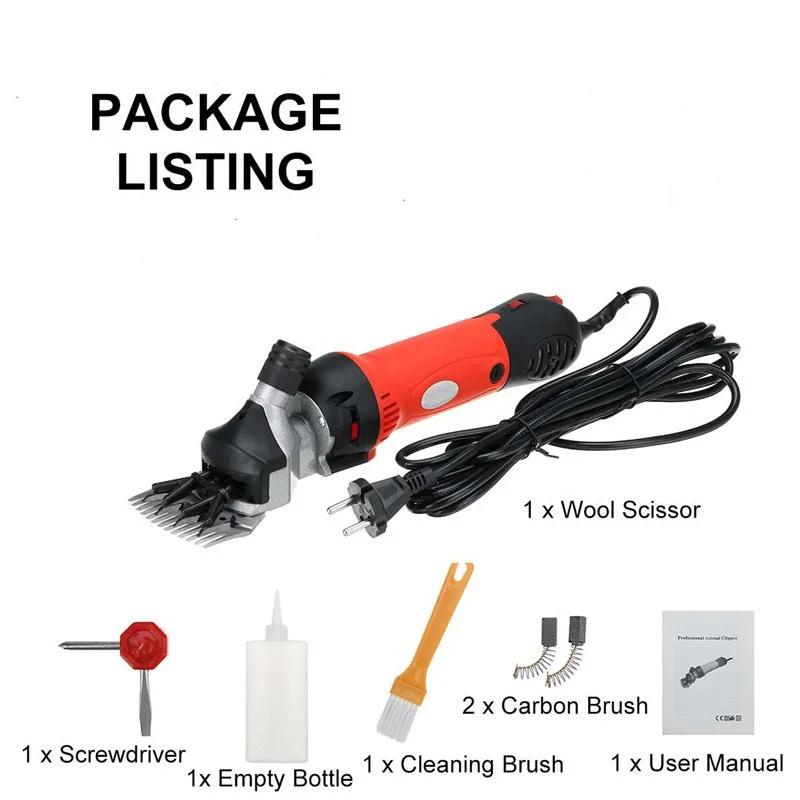 1500 Вт Регулируемая Сверхмощная Электрическая Машинка для Стрижки для Бритья Шерсти у Овец, Коз, Крупного Рогатого Скота и Другого Сельскохозяйственного Домашнего Скота