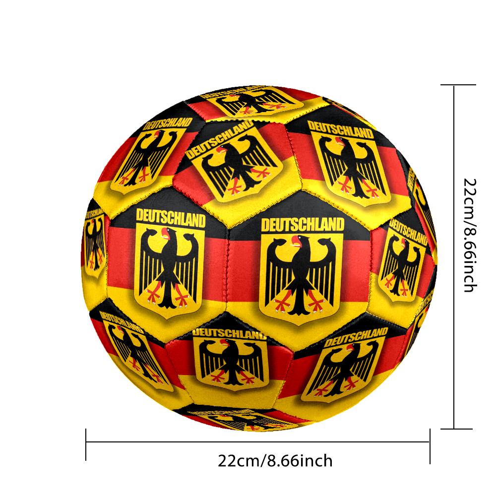 Eagle Emblem Of Germany Size 5 Soccer Ball,Indoor/Outdoor Suitable for Training Matches Tournaments Practice Games Perfect Gift for Fan