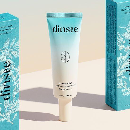 dinsee Premium Vegan Blue Tone Up Sunscreen SPF50+ PA++++50ml