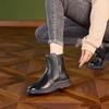 Первый слой коровьей кожи 2025 осень и зима натуральная кожа ботинки Мартин женские корейская версия боковая молния натуральная кожа туфли для мамы женские большие