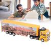 1/48 Transport Car Toy, Retractable Pedagogical Simulation Alloy, Plastic Carrier, Container Truck Model for Boys and Girls, Gifts