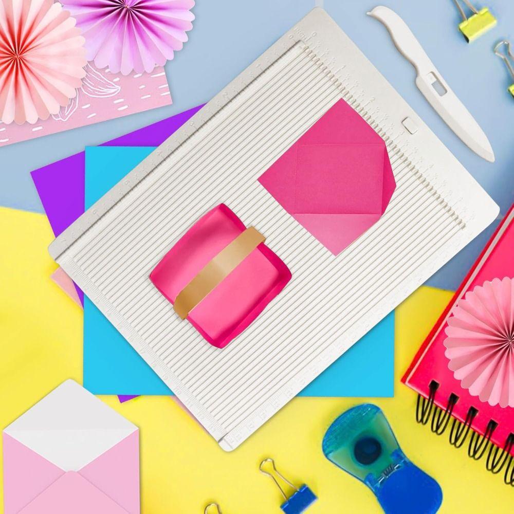 with Paper Cutter Envelope Maker Board Rectangular Origami Tool Paper Trimmer Scoring Board School